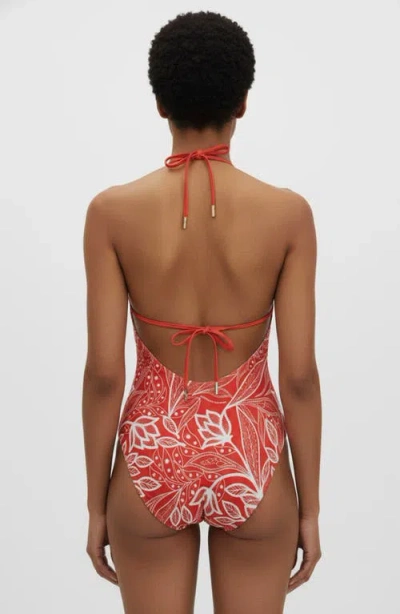 Jessie Zhao New York Ember Reversible One Piece Swimsuit In White