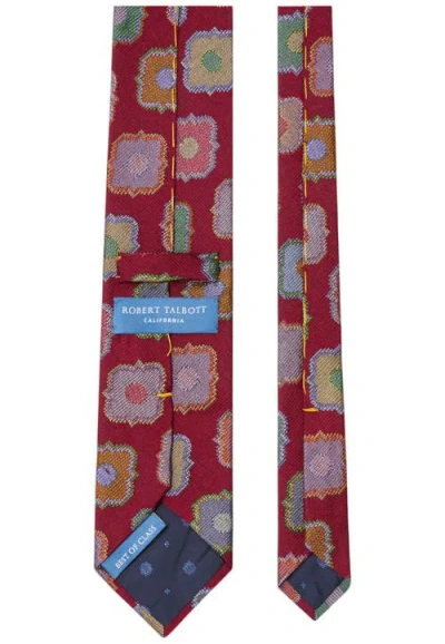 Robert Talbott Robert Large Medallion Best Of Class Necktie In Red