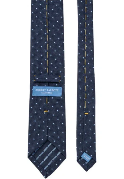 Robert Talbott Duvall Spot Grenadine Silk Necktie In Blue