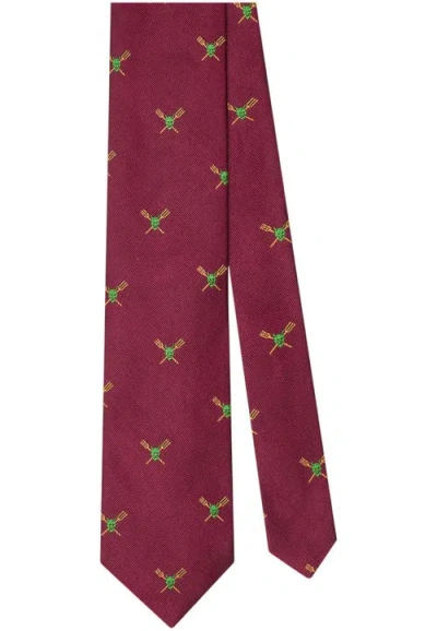 Robert Talbott Robert Devil And Pitchforks Best Of Class Necktie In Red