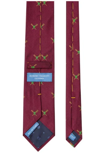 Robert Talbott Robert Devil And Pitchforks Best Of Class Necktie In Red