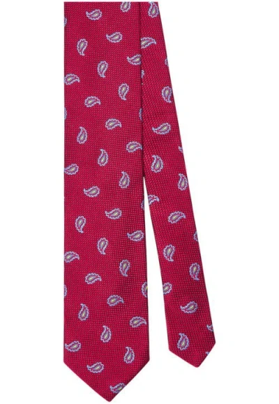 Robert Talbott Robert Pine Jacquard Best Of Class Necktie In Red