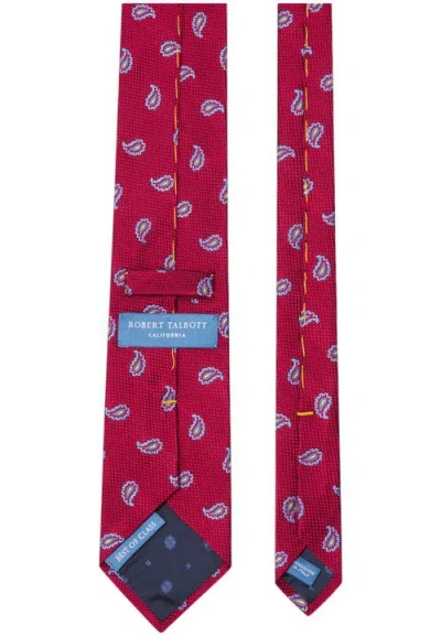 Robert Talbott Robert Pine Jacquard Best Of Class Necktie In Red