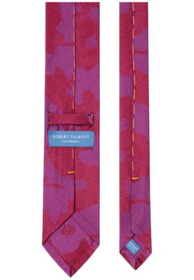 Robert Talbott Duvall Large Floral Jacquard Unlined Necktie In Pink
