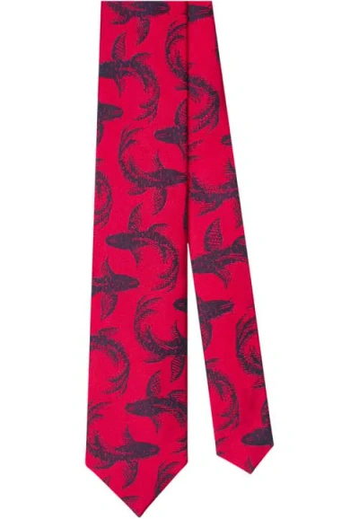Robert Talbott Robert Koi Fish Jacquard Best Of Class Necktie In Red