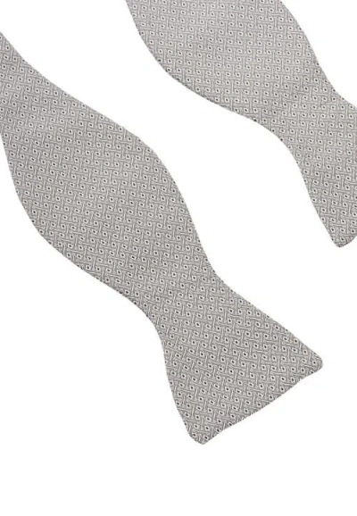 Robert Talbott Bond Self-tie Ceremonial Weave Bowtie In Gray