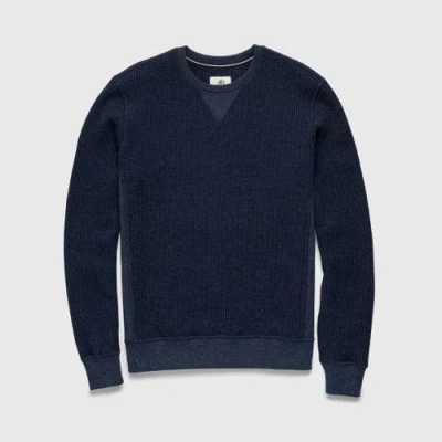 Surfside Supply Co. Butch Waffle Thermal Crewneck In Blue