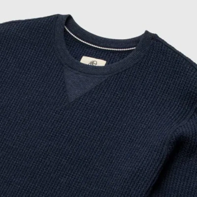 Surfside Supply Co. Butch Waffle Thermal Crewneck In Blue