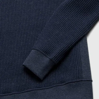 Surfside Supply Co. Butch Waffle Thermal Crewneck In Blue