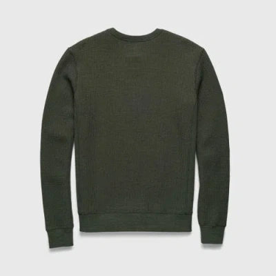 Surfside Supply Co. Butch Waffle Thermal Crewneck In Green