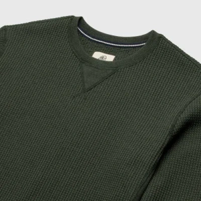 Surfside Supply Co. Butch Waffle Thermal Crewneck In Green