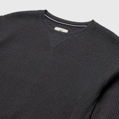 Surfside Supply Co. Butch Waffle Thermal Crewneck In Gray