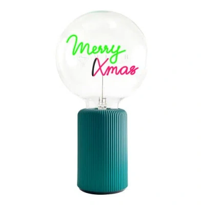 Mitb Merry Xmas Portable Table Lamp In Green