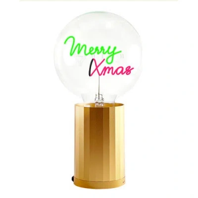 Mitb Merry Xmas Portable Table Lamp In Gold