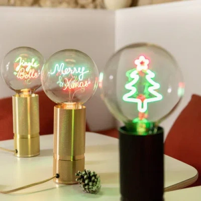 Mitb Merry Xmas Portable Table Lamp In Green