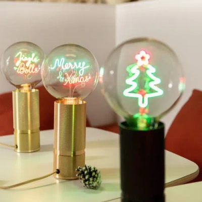 Mitb Merry Xmas Portable Table Lamp In Gold