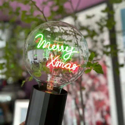 Mitb Merry Xmas Portable Table Lamp In Green