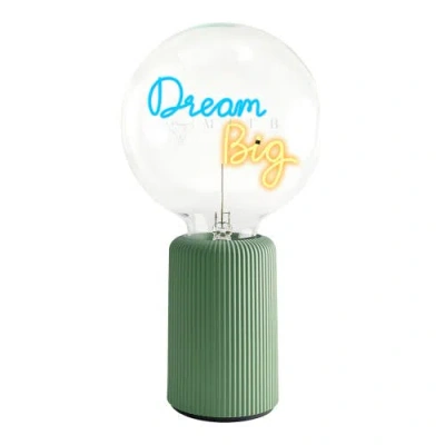 Mitb Dream Big Portable Table Lamp In Green
