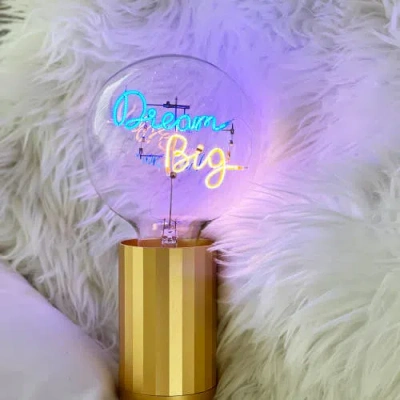 Mitb Dream Big Portable Table Lamp In Yellow