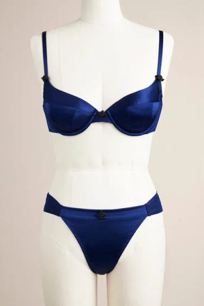 Scarlett Gasque Plunge Tallulah Bra In Blue