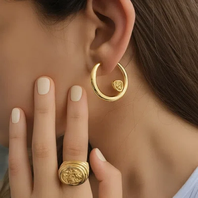 Daniela Millan Jewelry Knot Hoop Earrings In Gold