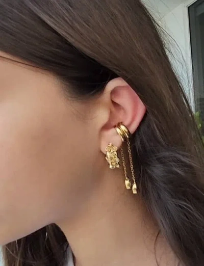 Daniela Millan Jewelry Triple Luxe Hoops In Gold