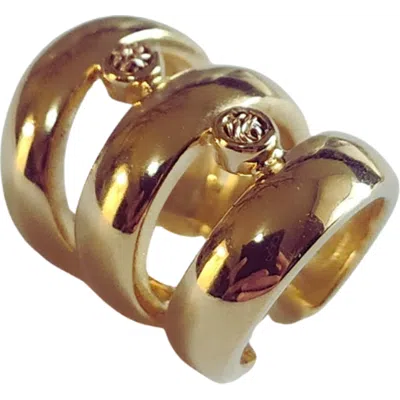 Daniela Millan Jewelry Rainbow Ear Cuff In Gold