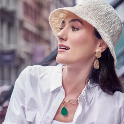 Daniela Millan Jewelry Ancestral Asymmetrical Drop Earrings In Gold