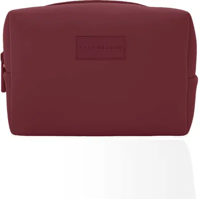 Youngblood Mineral Cosmetics Yb Neoprene Makeup Bag In Burgundy
