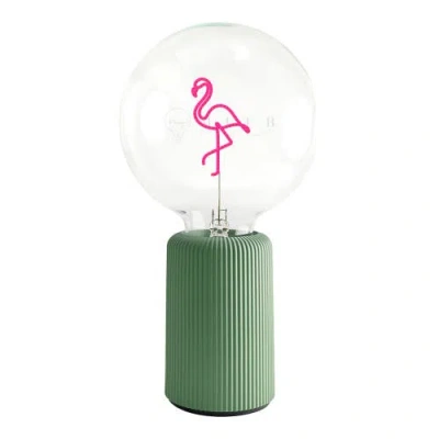 Mitb Flamingo Portable Table Lamp In Green