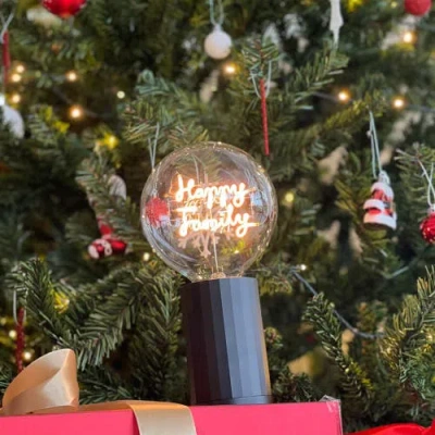 Mitb Happy Family Portable Table Lamp In Green