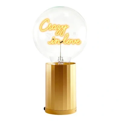 Mitb In Love Portable Table Lamp In Gold