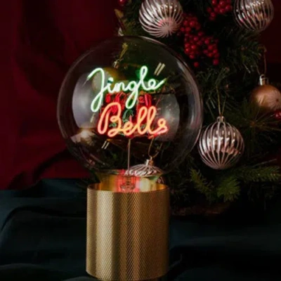 Mitb Jingle Bells Portable Table Lamp In Green