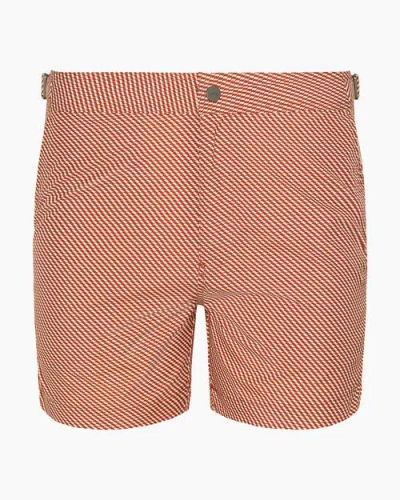 Onia Calder Buckle 5" Swim Trunk In Pink