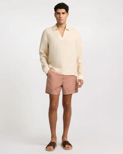 Onia Calder Buckle 5" Swim Trunk In Pink