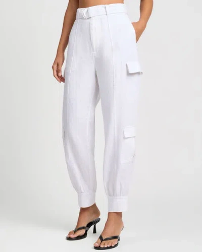 Onia Linen Utility Pant In White