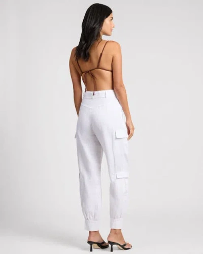 Onia Linen Utility Pant In White