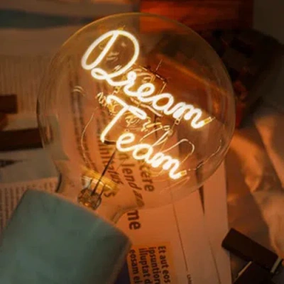 Mitb Dream Team Portable Table Lamp In Gold