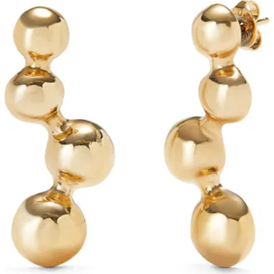 Unode50 Drop Earrings With Beads In Gold