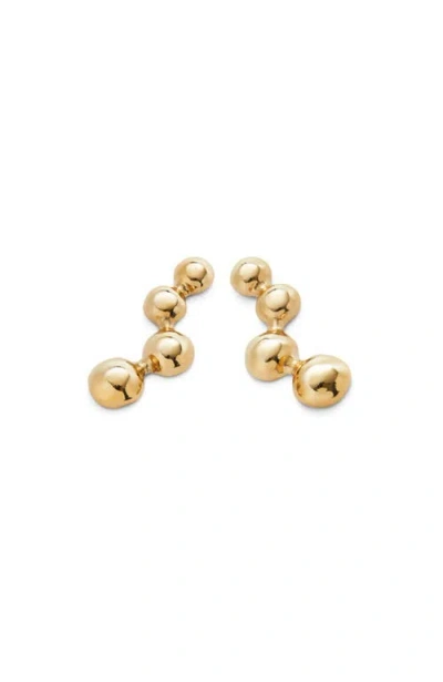 Unode50 Drop Earrings With Beads In Gold