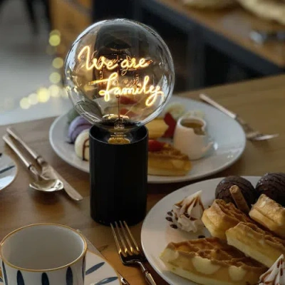 Mitb We Are Family Portable Table Lamp In Blue