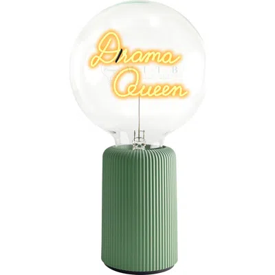 Mitb Drama Queen Portable Table Lamp In Green