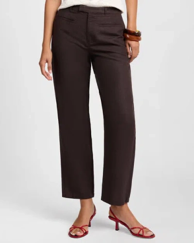 Onia Air Linen Mid-rise Pant In Black
