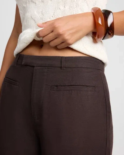 Onia Air Linen Mid-rise Pant In Black