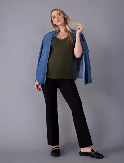 Motherhood Maternity Secret Fit Over The Belly Full Length Ponte Pant In Multi