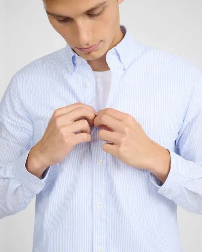 Onia Oxford Long Sleeve Button Down In Blue
