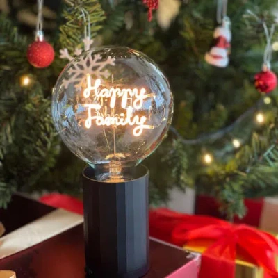 Mitb Happy Family Portable Table Lamp In Pink