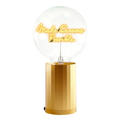 Mitb Make Dreams Possible Portable Table Lamp In Gold