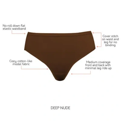 Parfait Cozy Hipster  Full Coverage Briefs In Brown
