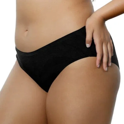 Parfait Cozy Hipster  Full Coverage Briefs In Black